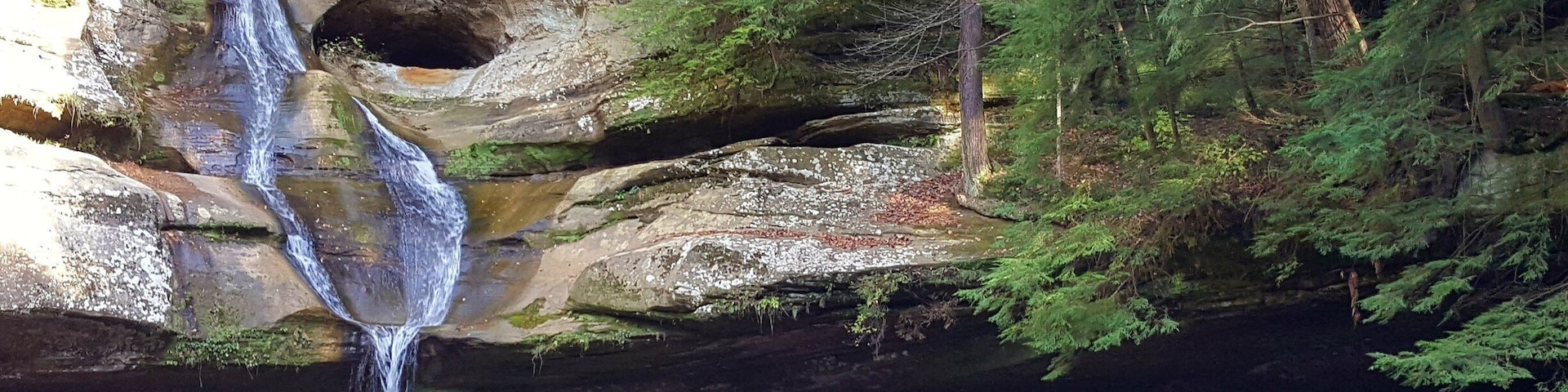 It's about a 3 mile hike from Old Man's Cave to Cedar Falls, in Ohio's Hocking Hills Region.