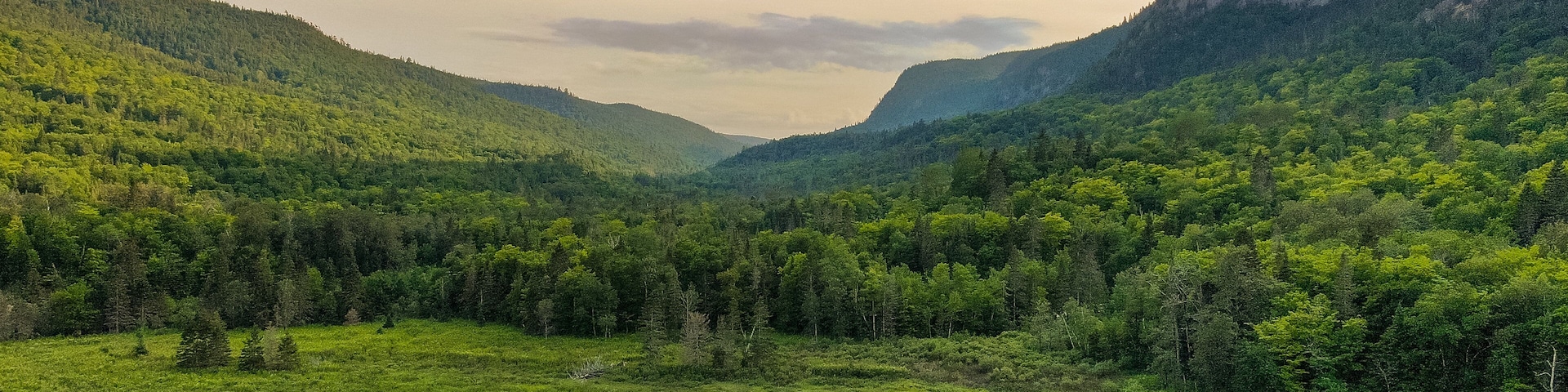 Parc National du Fjord-du-Saguenay showing tranquil scenes, a sunset and mountains