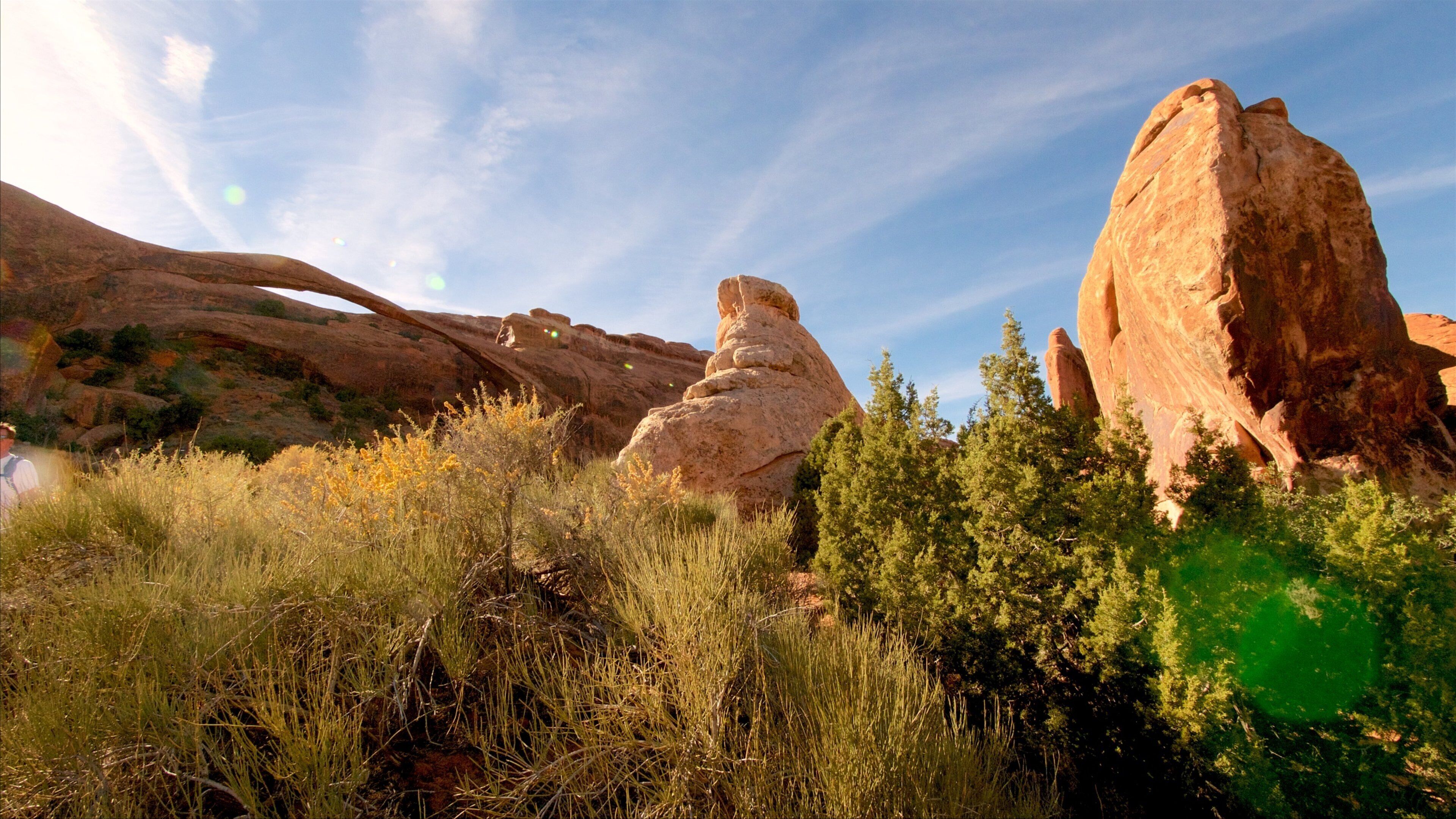 Landscape Arch which includes tranquil scenes
