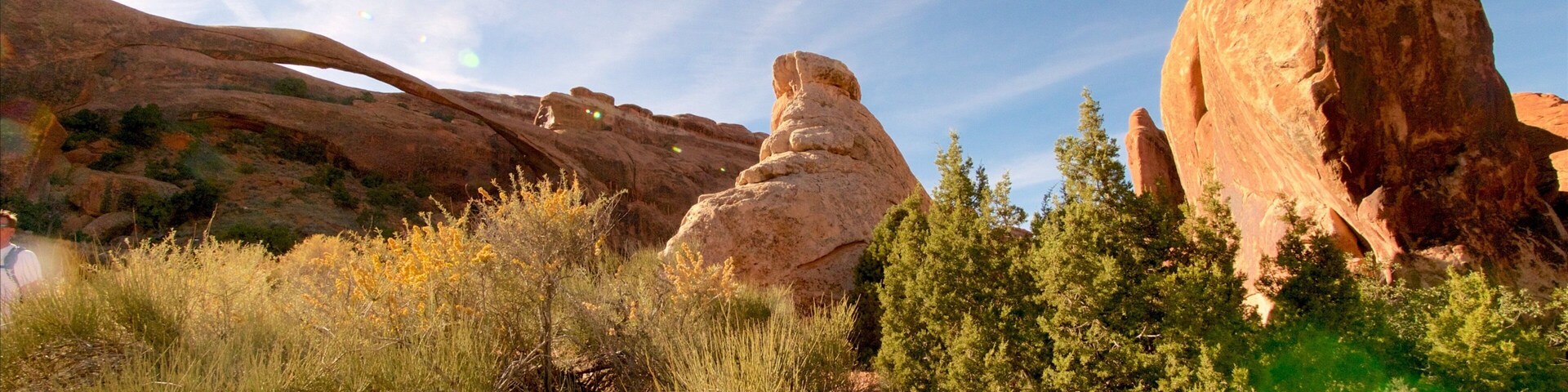 Landscape Arch which includes tranquil scenes