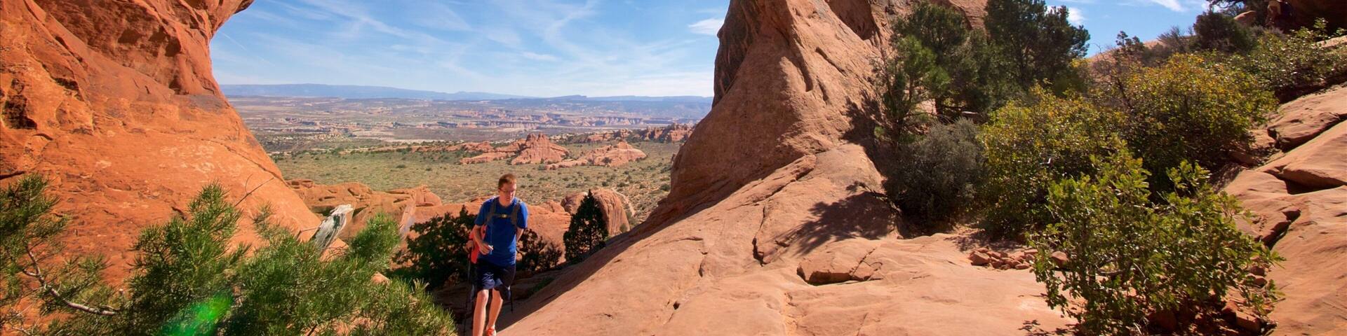 Partition Arch showing desert views
