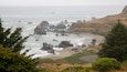 Lone Ranch Beach featuring general coastal views, mist or fog and rugged coastline