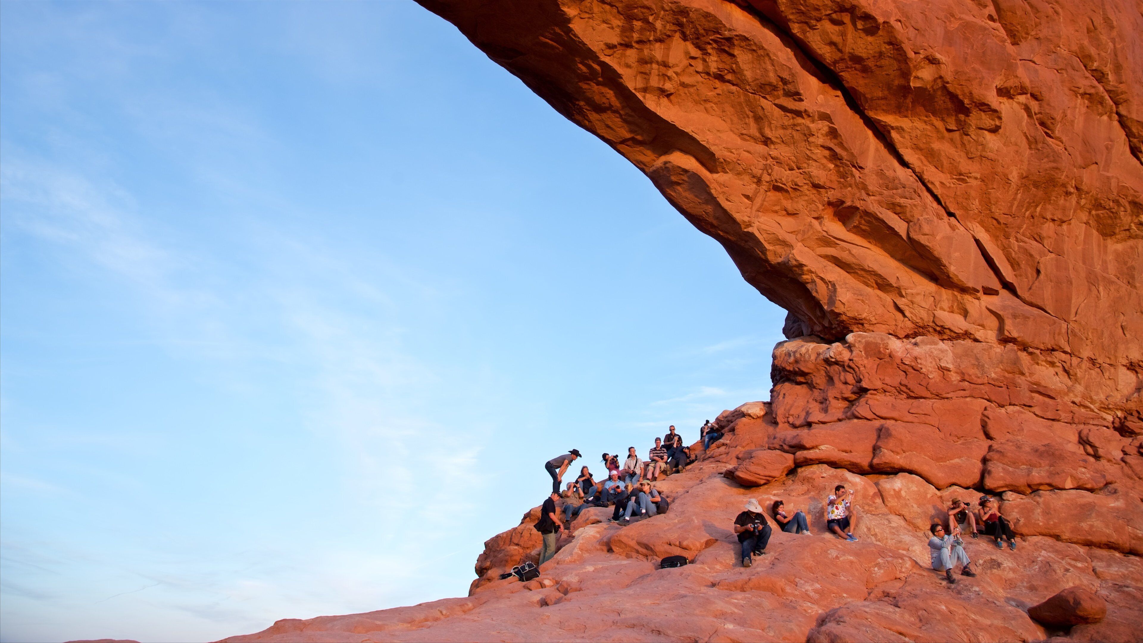 The Windows which includes desert views as well as a large group of people