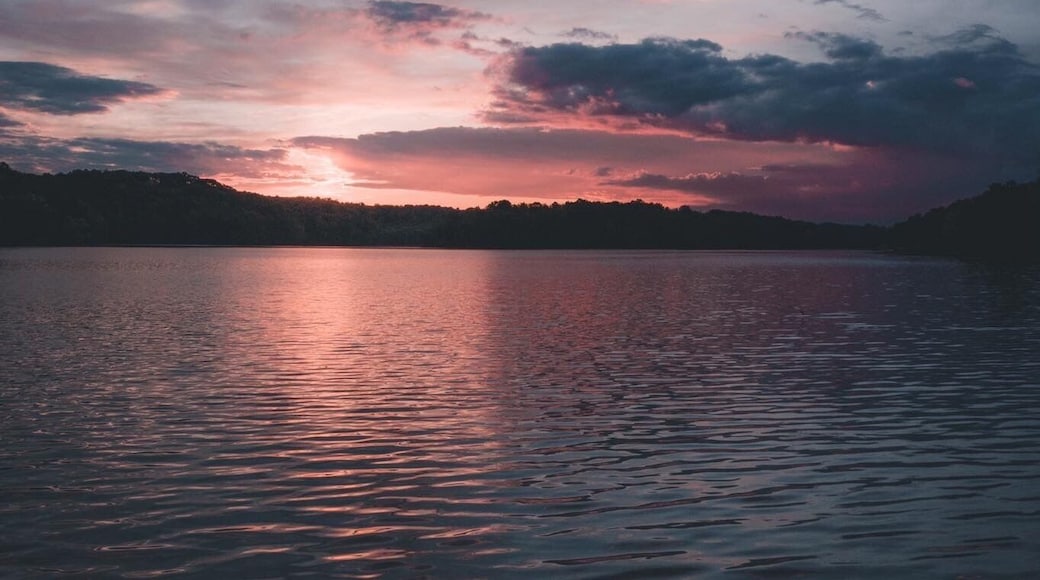 Sunset on Lake Logan from the eastern half of the lake.
