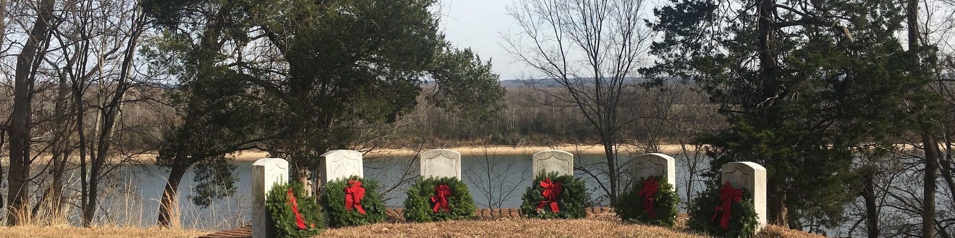 Wreaths on the graves at Shiloh!