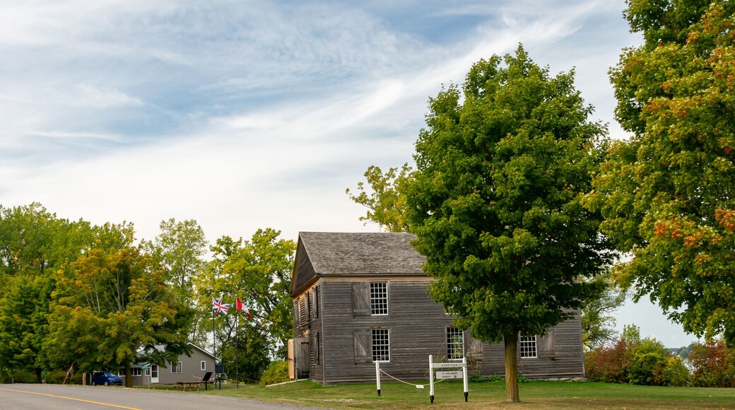 Old Hay Bay Church, a National Historic Site of Canada, is located in Adolphustown, Ontario