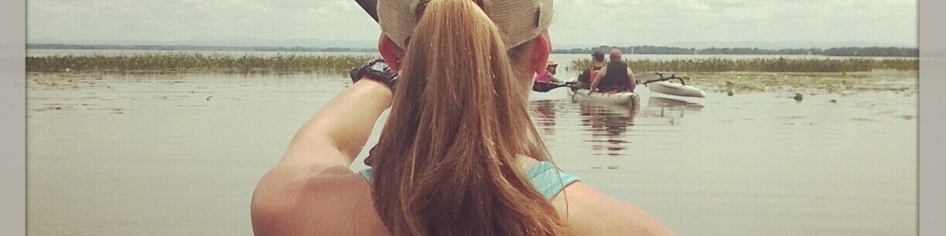 We had the perfect, hot summer weather to go for a sea kayak on the beautiful St.Lawrence River. We started out on the large river but quickly ducked down a smaller tributary (the Raisin River) that dumps into the St.Lawrence. Here we spotted turtles and blue herons along the river banks, hiding among the lily pads.