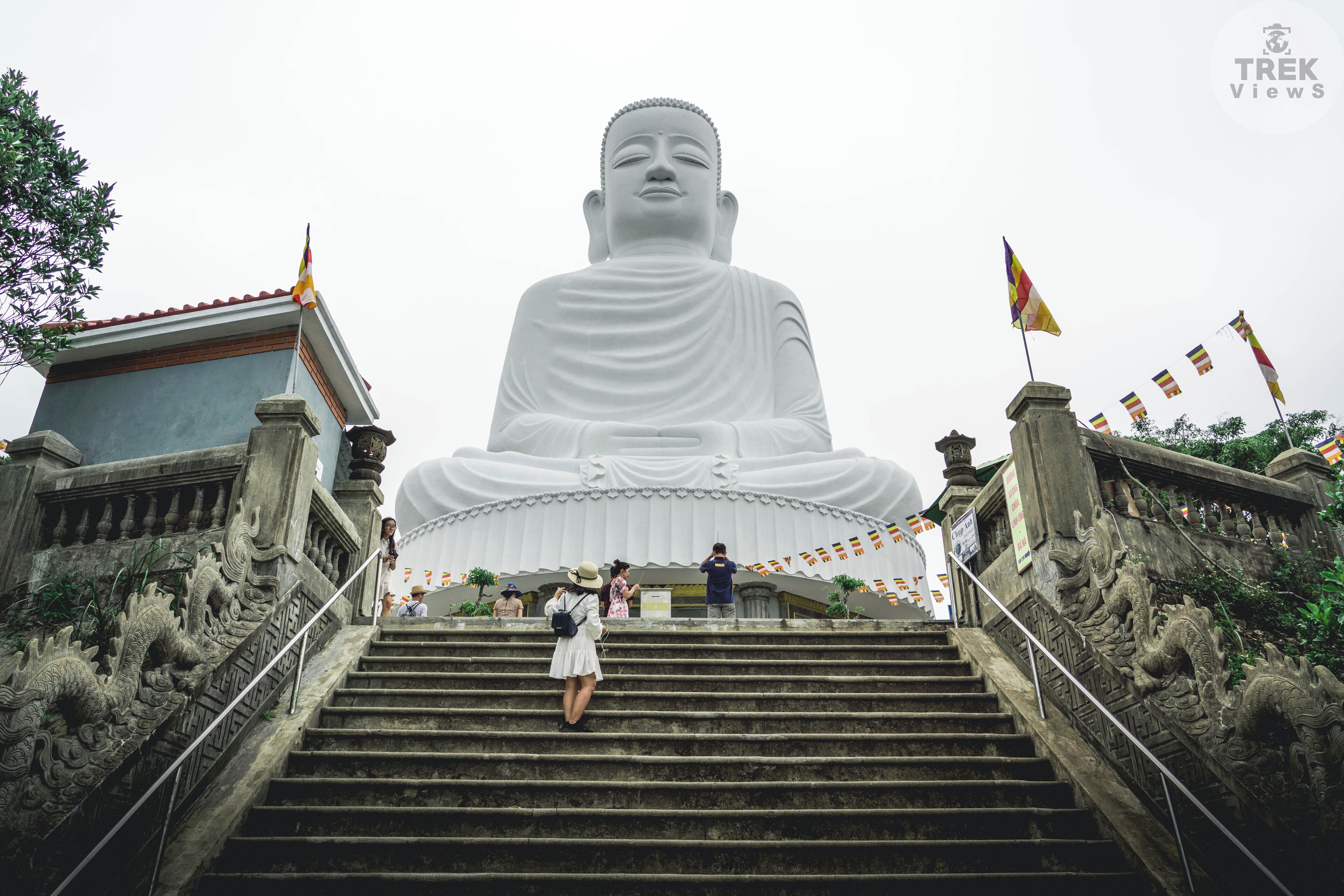 Nam Views | Da Nang: Images of Buddha can be seen sitting or standing in various poses. One may think that any given pose may just just be one of aesthetics, focused on how the Buddha fits into any given environment. That is somewhat true however it’s not about the aesthetics but about what feeling the Buddha adds to a particular space and gives it’s onlookers. These traditional poses are related to important events in the life or past lives of the historical Buddha. There are over 100 poses referred to as an asana or an attitude, these are accompanied by specific hand gestures called a mudra.
.
The pose of the Buddha at Sun World Ba Na Hills is among one of the most commonly seen Buddha poses. It depicts the Buddha in a double lotus pose with ankles tucked behind each other and both hands in the lap faced up. This pose is known as the Meditation/Serenity/ or Calming Buddha. Buddhist devotes will look towards this Buddha pose when seeking peace or calm in their lives. People who meditate at home will often use this image of Buddha when setting up a serenity room or a place in a corner of their home as a place where they can sit and relax for a bit.
.
Or daily lives can be hectic and we can easily find ourselves going through the day without taking any time to just sit and relax for a moment. My challenge to anyone reading this, if possible, is to stop whatever it is you’re doing and sit and do nothing for at least 2 minutes. Take a moment clear your head, turn on some calming music if necessary, you will be surprised how much better you feel when you take a mental break from everything, even if it’s just for a moment.
.
.
.
.
#sonyalpha #sonya7riii #traveladdict #solotravel #travelpics #travelersnotebook #travelgram #wandering #wanderer #instatrip #instatravel #natgeoyourshot #lpfanphoto #troveon #travelsoutheastasia #explorevietnam #southeastasia #vietnam #danang #visitvietnam #beautifulseasia #igvietnam #vietnamcharm #vscovietnam #banahills #sunworld #buddha #buddhism #bigbuddha #spirituality