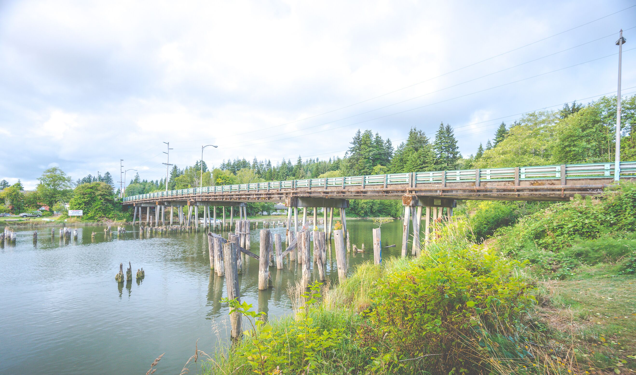 some scene in Riverfront park with memorail of Kurt Cobain,Nirvana rock band. -editorial.