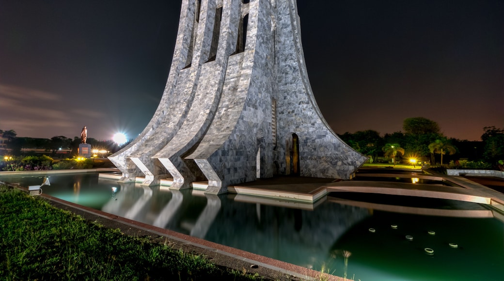 Kwame Nkrumah Memorial Park at night - Accra, Ghana
