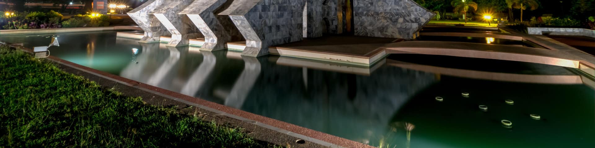 Kwame Nkrumah Memorial Park at night - Accra, Ghana