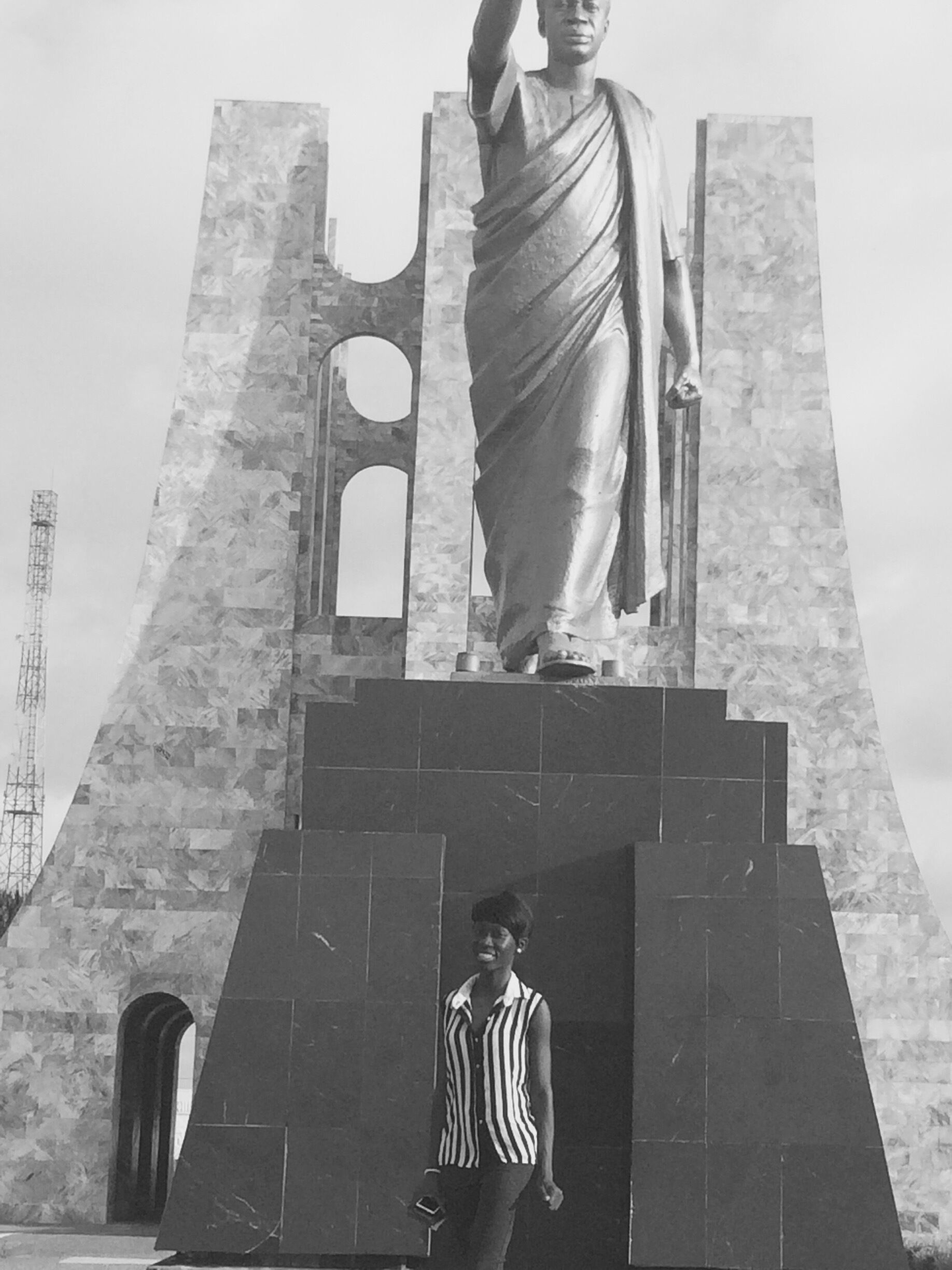 A statue of the First President of Ghana who fought for the independence of the nation.-found in front of the Kwame Nkrumah Museum in Ghana 