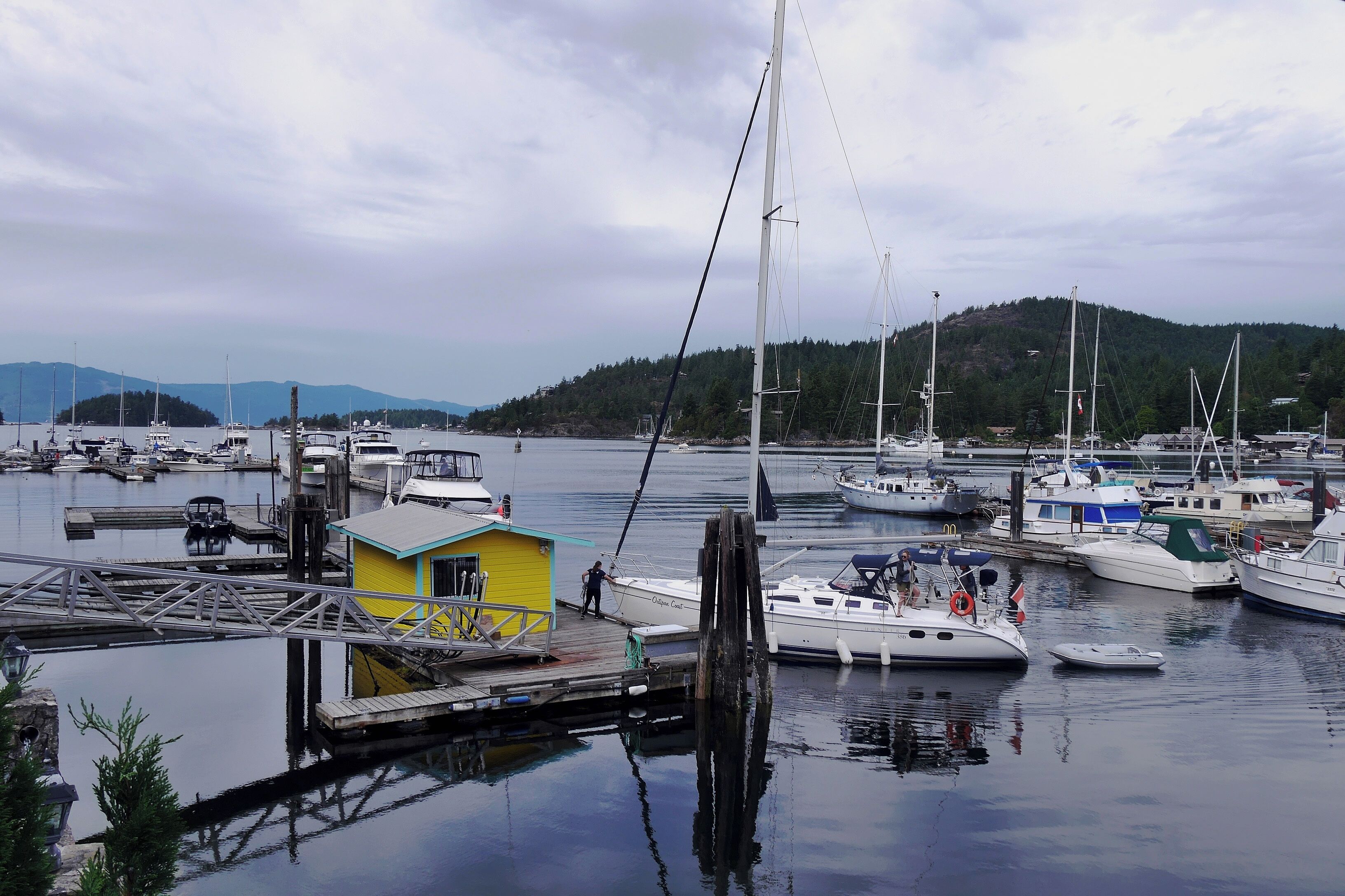 Garden Bay is a small village tucked away between the waters of Garden Bay and Hospital Bay on the Sunshine Coast of British Columbia.
It has a beautiful landscape, complimented by gorgeous ocean view. 