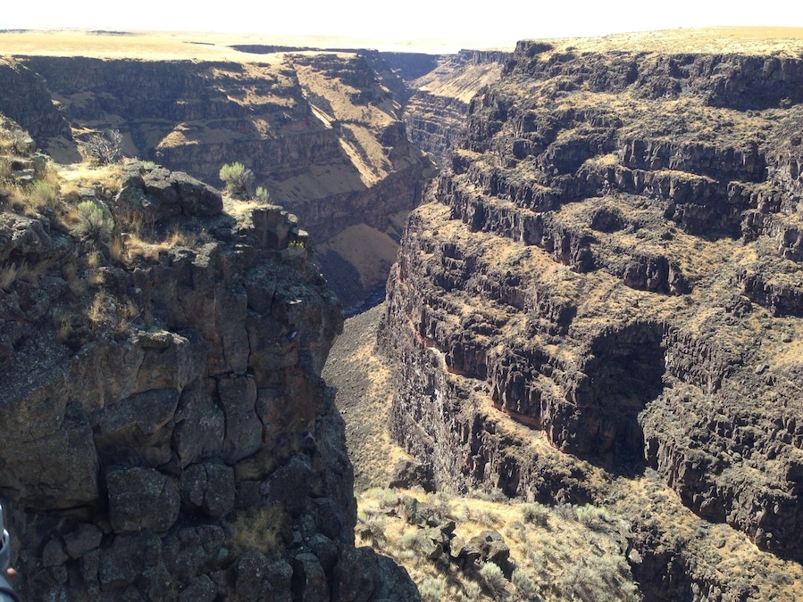 Exploring Bruneau Canyon Overlook in Idaho.
