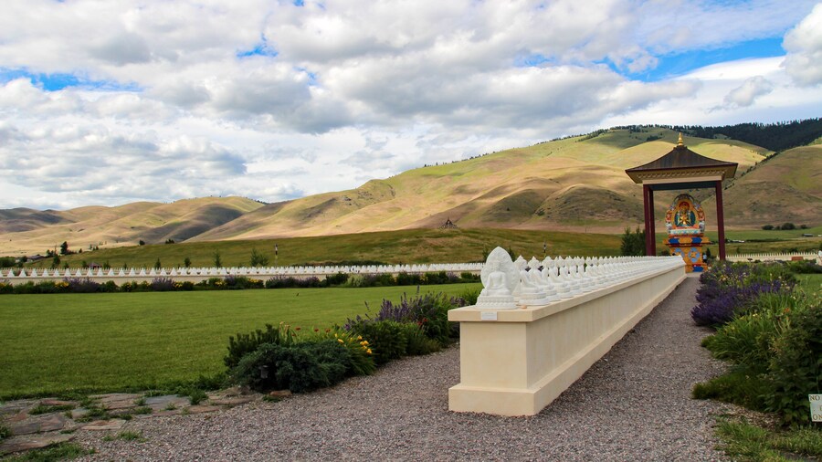 The Garden of One Thousand Buddhas is a spiritual site near Arlee, Montana