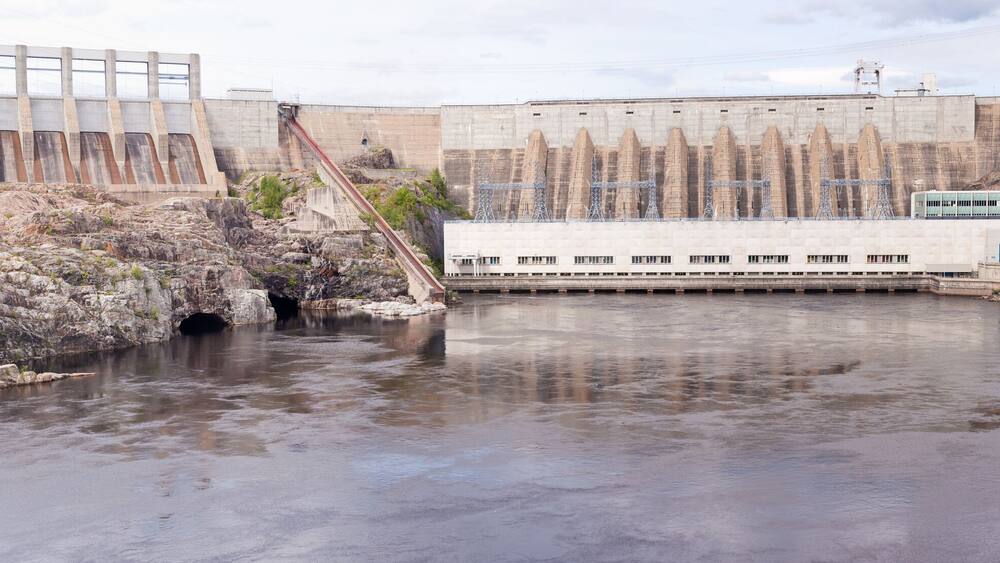 Outardes River Hydro Dam Quebec Canada