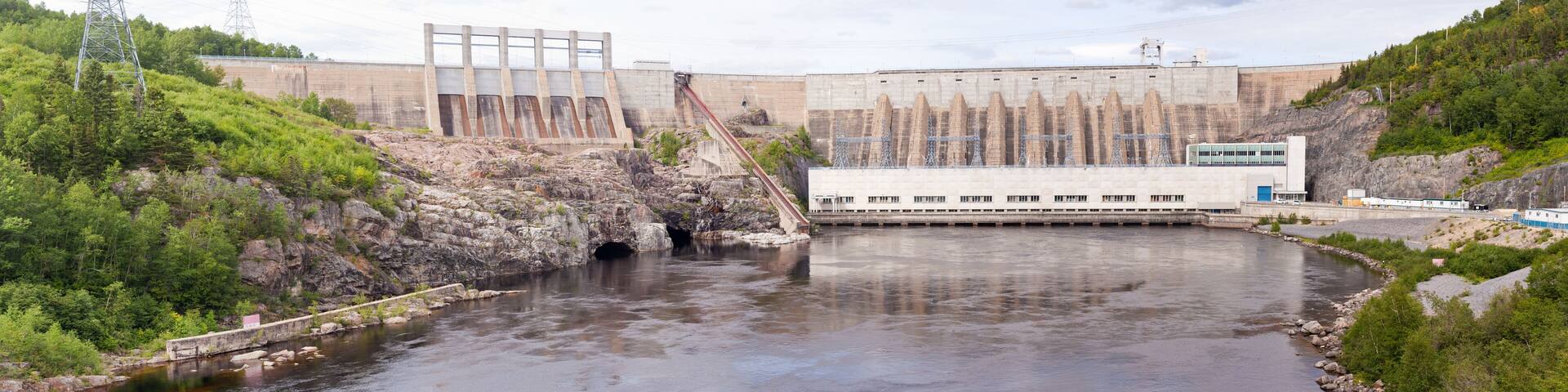 Outardes River Hydro Dam Quebec Canada