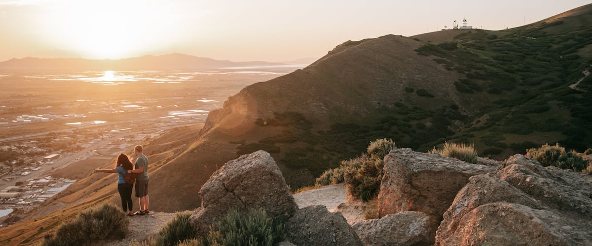 Ensign Peak Nature Park featuring views, tranquil scenes and landscape views