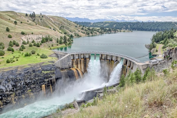 Viewpoint at Kerr Dam in Montana.