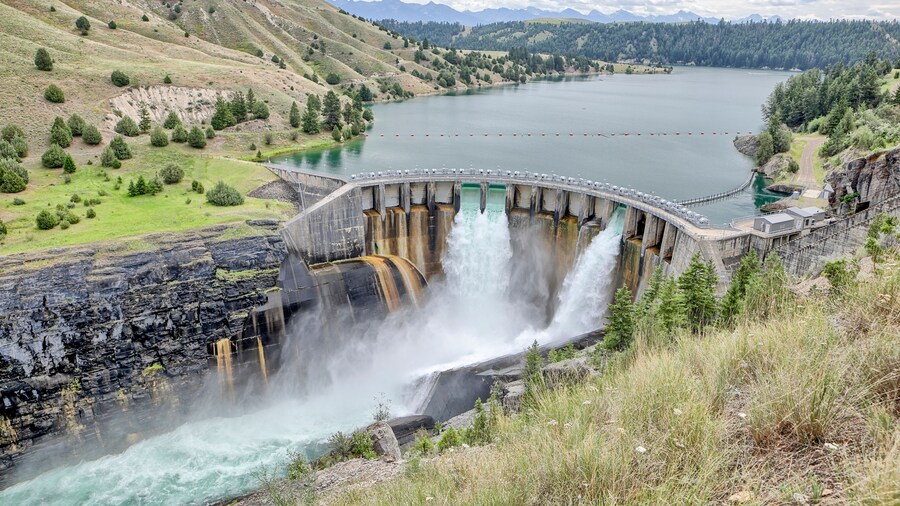 Viewpoint at Kerr Dam in Montana.