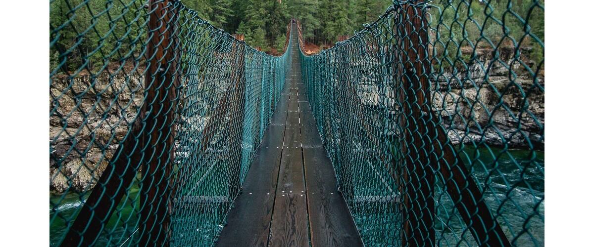 Swinging bridges are a beautifully rare thing #Adventure