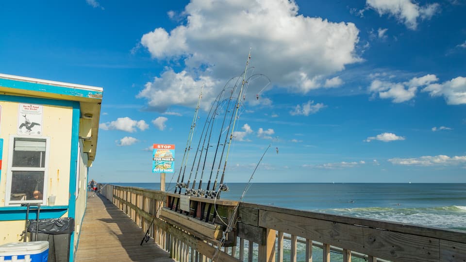Sunglow Pier which includes fishing and general coastal views