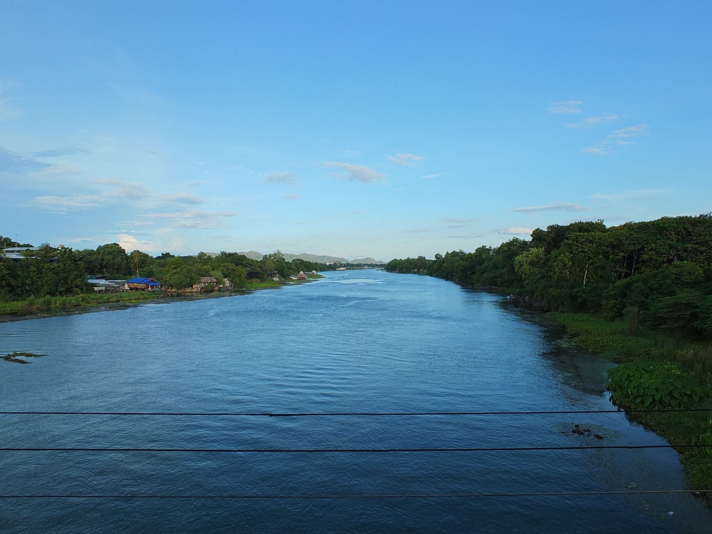 The river as seen when you cross the bridge