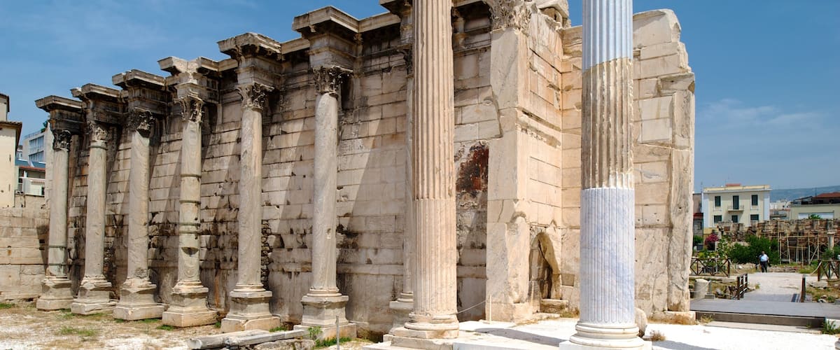 Atenas ofreciendo elementos del patrimonio, patrimonio de arquitectura y ruinas de edificios