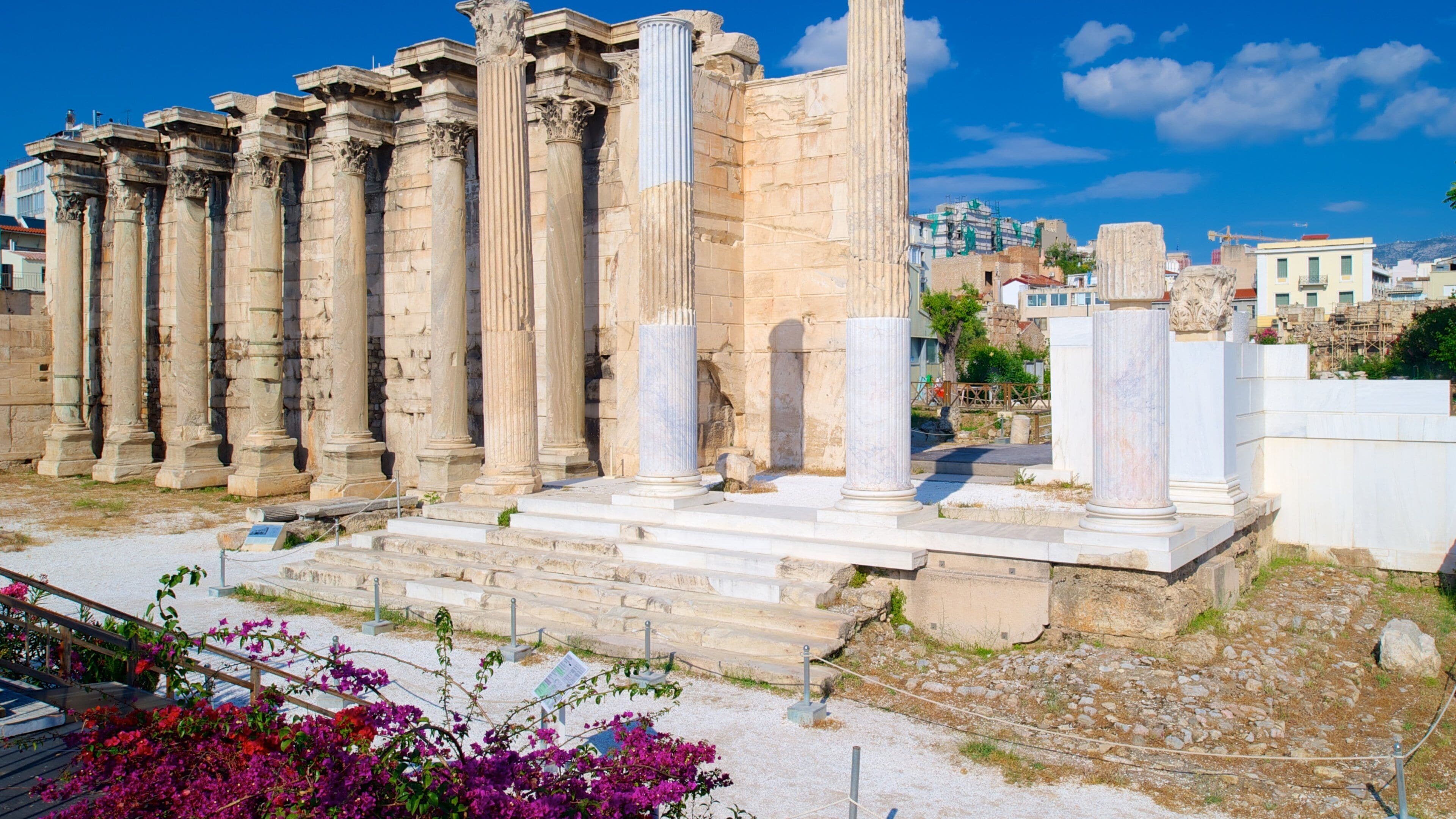 Hadrian\'s Library showing heritage elements, heritage architecture and building ruins