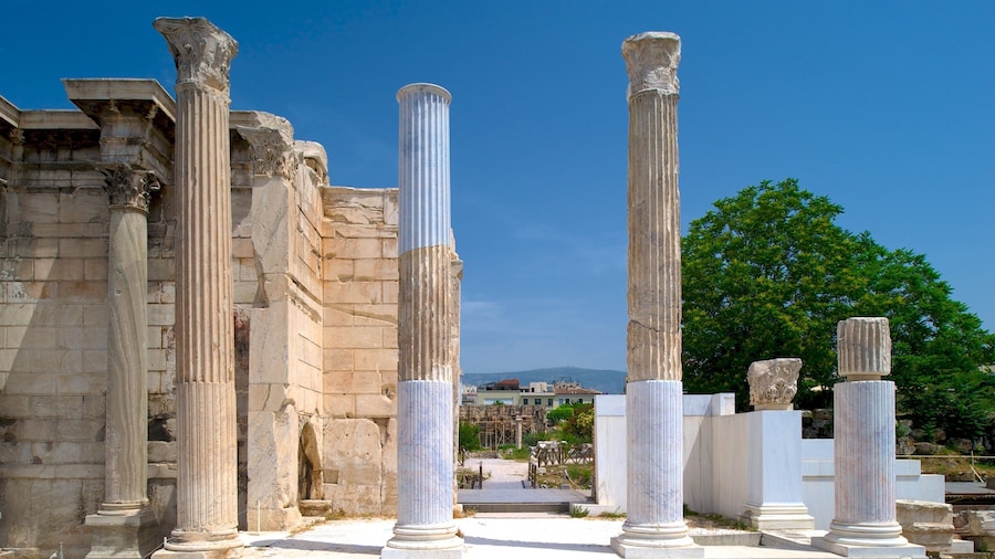 Atene caratteristiche di architettura d\'epoca, oggetti d\'epoca e rovine