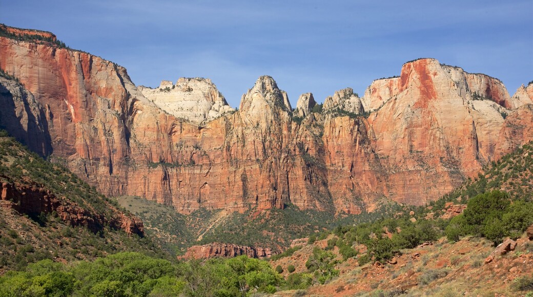 Zion Human History Museum showing mountains, tranquil scenes and landscape views