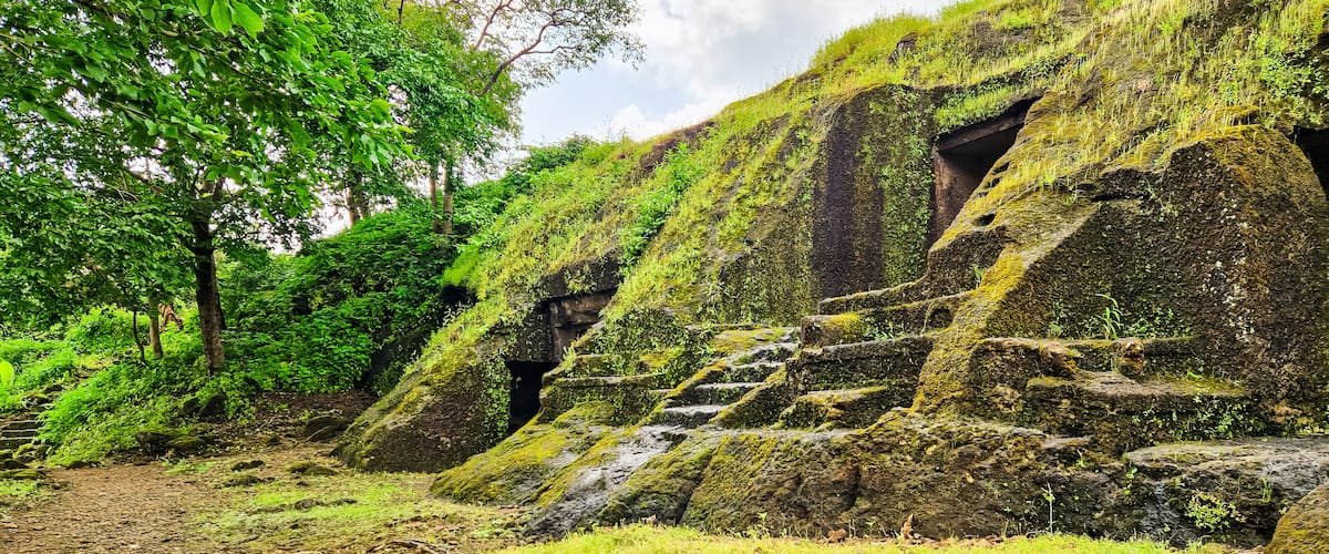 Kanheri Caves in the forests of the Sanjay Gandhi National Park, India