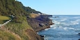 Panoramic view at the Rocky Creek State Scenic Viewpoint at Oregon coast.