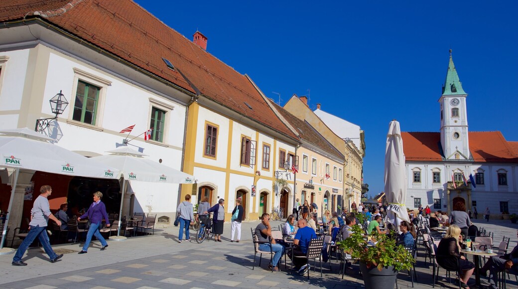 Varazdin which includes a square or plaza and outdoor eating
