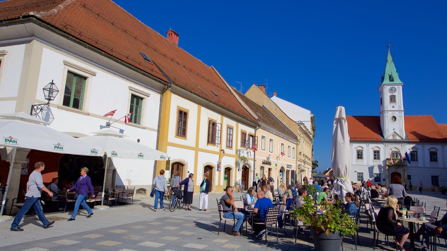 Varazdin featuring outdoor eating and a square or plaza