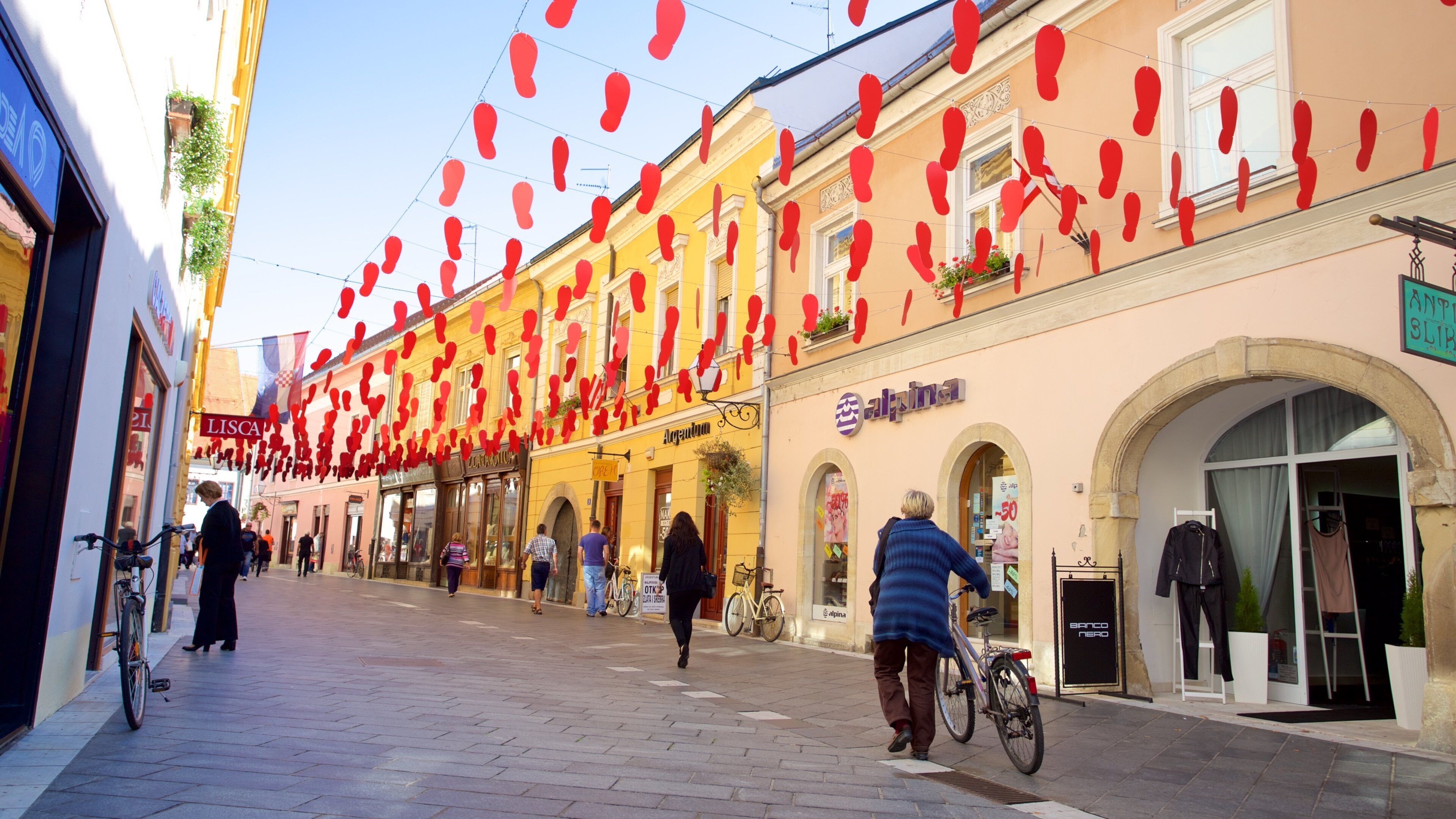 Varazdin showing street scenes