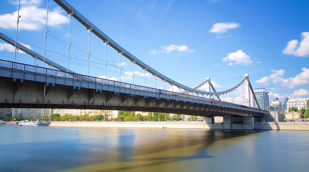 Crimean Bridge featuring a river or creek and a bridge