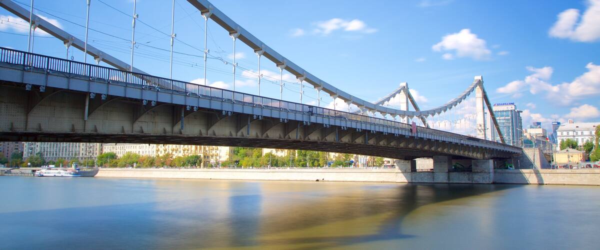Crimean Bridge featuring a river or creek and a bridge