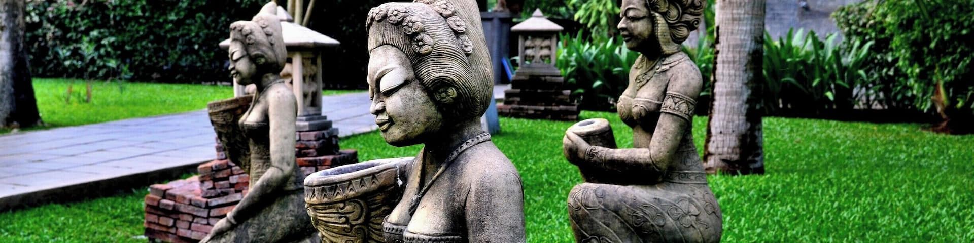 A very photogenic resort with lots of statues, beautiful landscaping and a very nice pool.