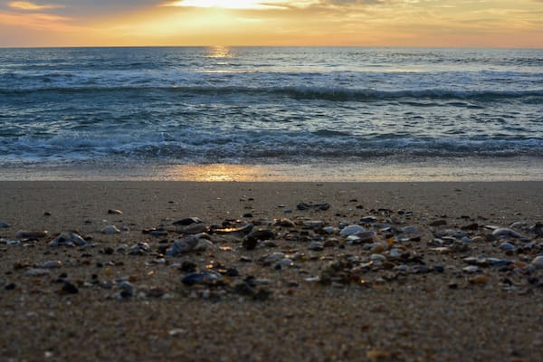 Sunrise over the Atlantic ocean as seen from Rodanthe on the Outer Banks of North Carolina