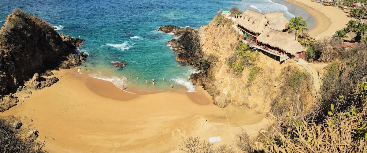 naked sun bathing at #bahiadeamor in zipolite. better watch out to not get your little friend sunburned!!