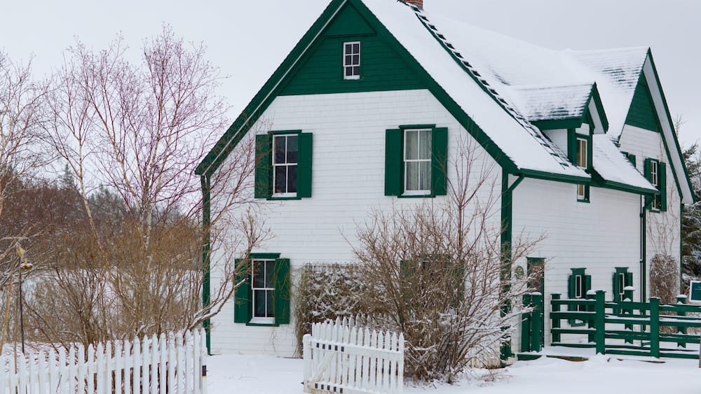 Green Gables which includes a house and snow