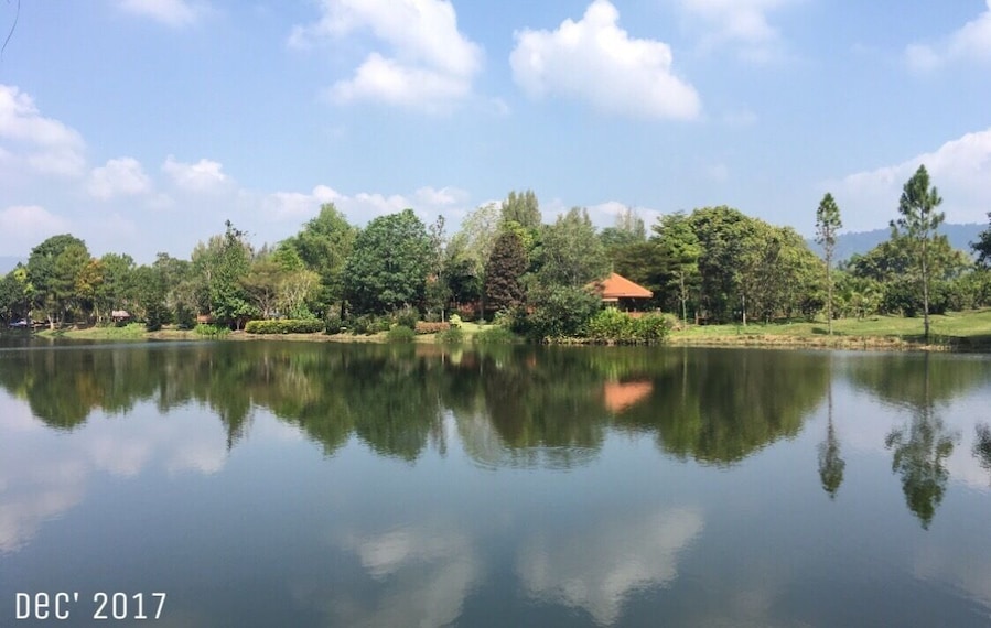 I'm at "โรงคั่วกาแฟ" or roasting coffee factory in Wang nam kiew district in Thailand. The small hidden place that is not only good for coffee or free wifi :), but this amazing river view!
By the way, this area is claimed to have the world's seventh highest ozone concentration. :)