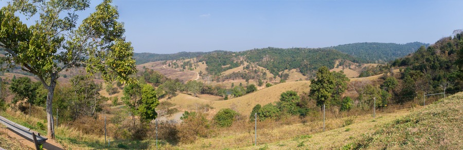 panoramic of Khao Phaengma in Wang Nam Khiao District southern of Nakhon Ratchasiam and Khao Yai National Park.