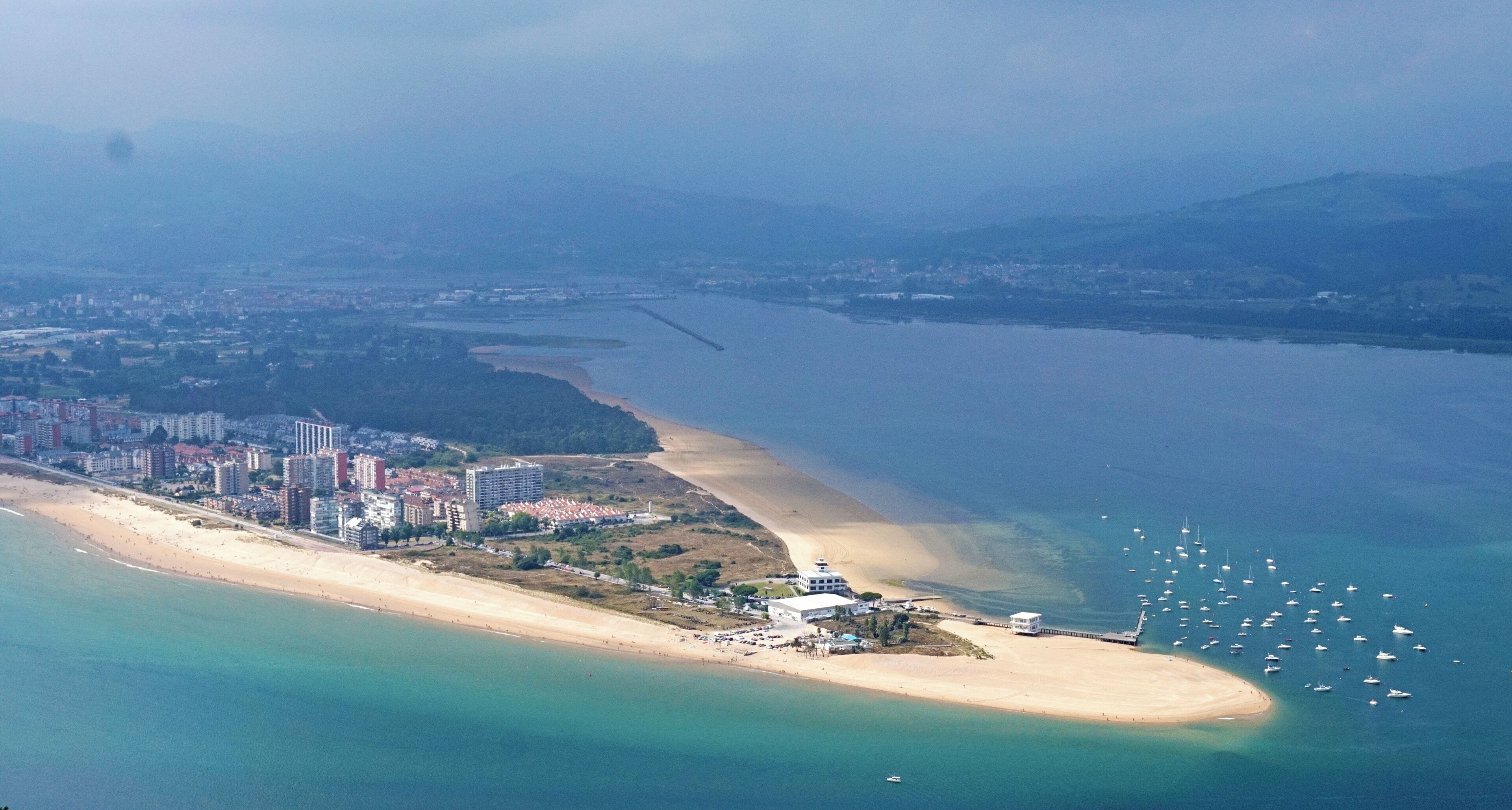 View to Laredo from Monte Buciero in Santoña, Spain.