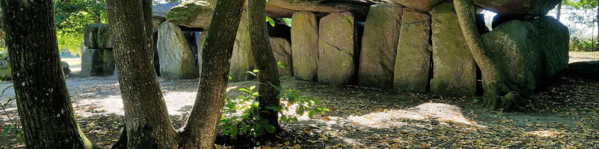 La Roche aux Fees. Massive prehistoric dolmen near town of Janze. One of the grandest megalithic monuments in Brittany