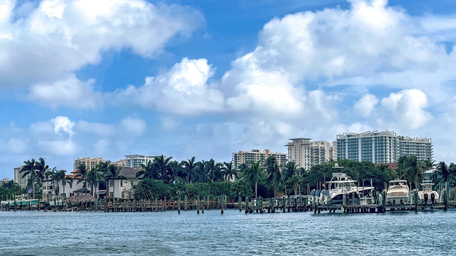 View of Singer Island from Phil Foster Park, Riviera Beach, Florida