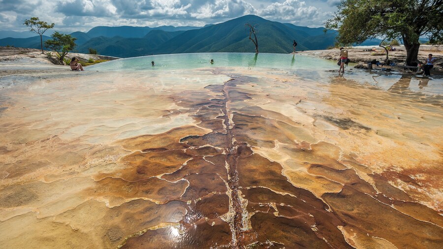 Hierve el Agua, natural rock formations in the Mexican state of Oaxaca; Shutterstock ID 176368028