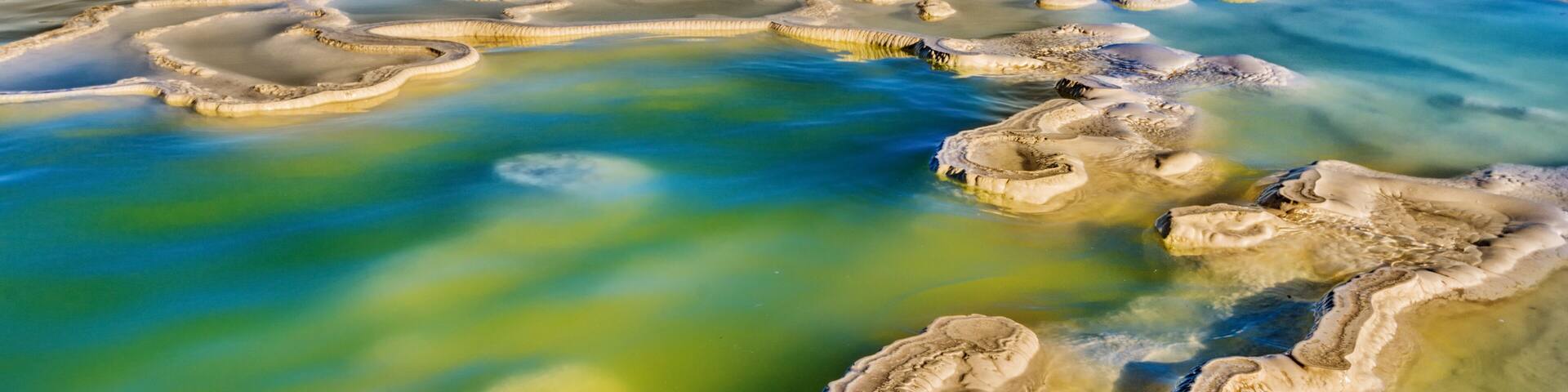 Hierve el Agua in the Central Valleys of Oaxaca. Mexico