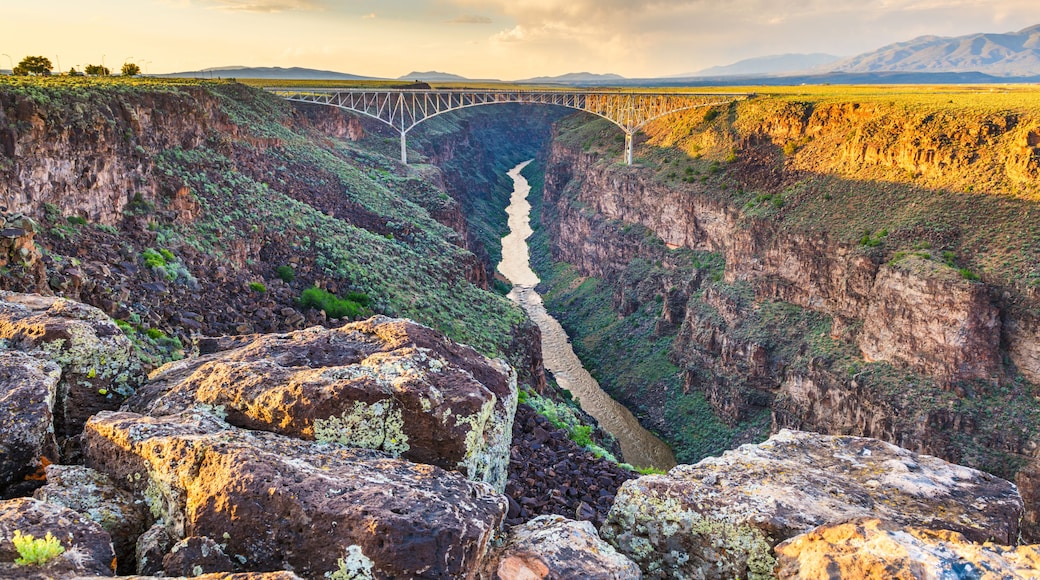 Taos, New Mexico, USA at Rio Grande Gorge Bridge over the Rio Grande
